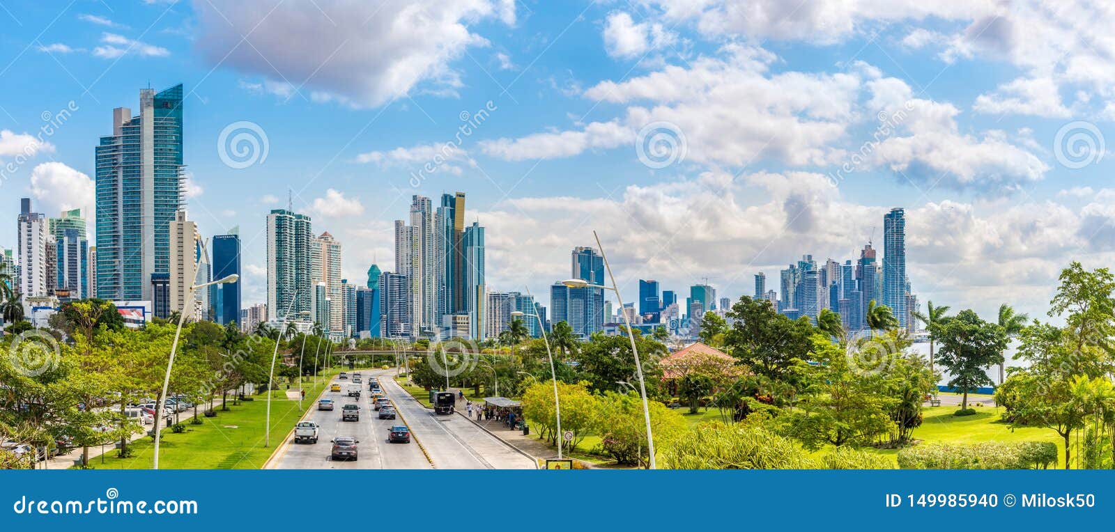 Panoramic View at the Downtown of Panama City - Panama Editorial Image