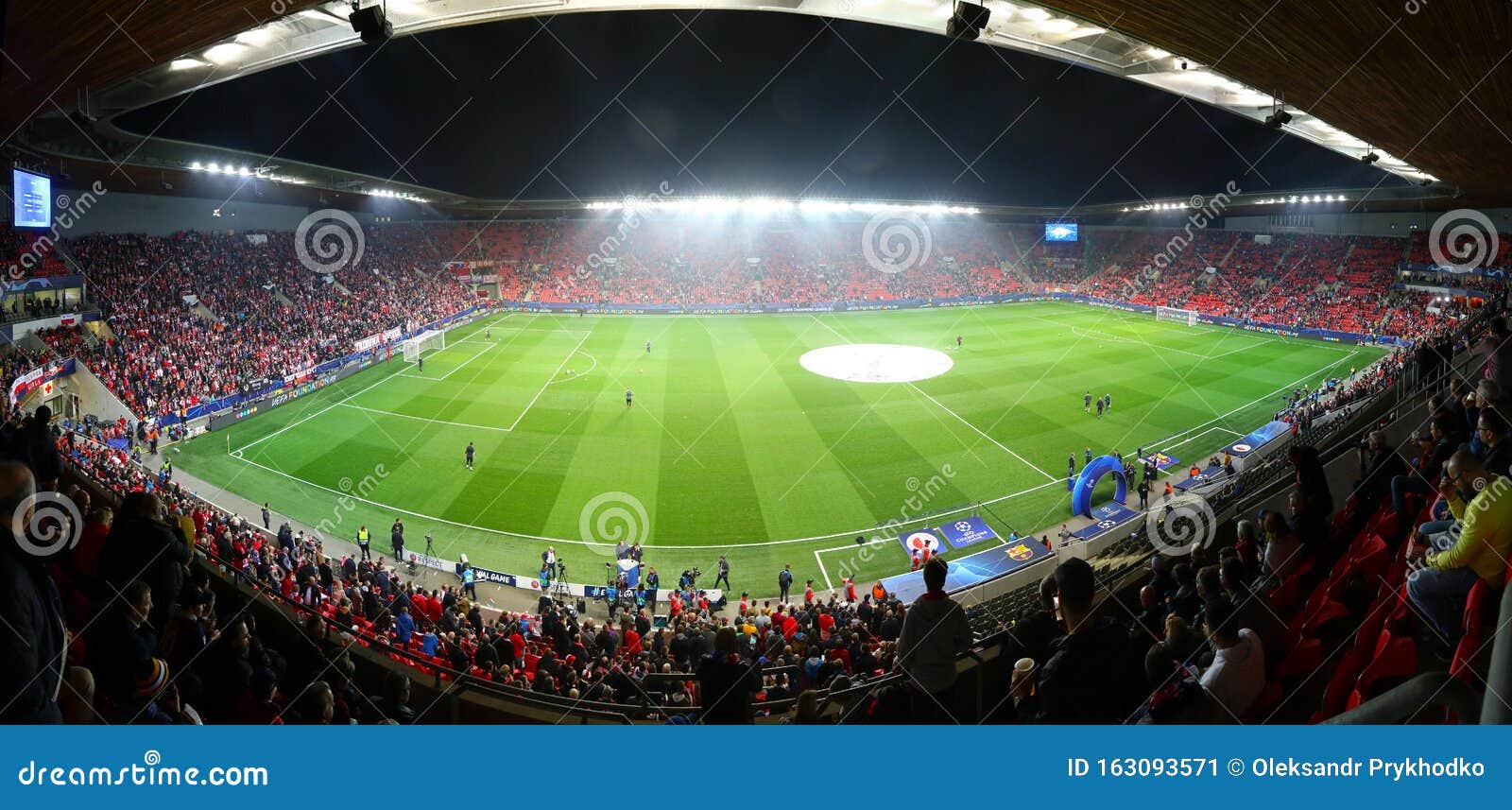 Slavia Prague Fans in the Stands Editorial Stock Photo - Image of