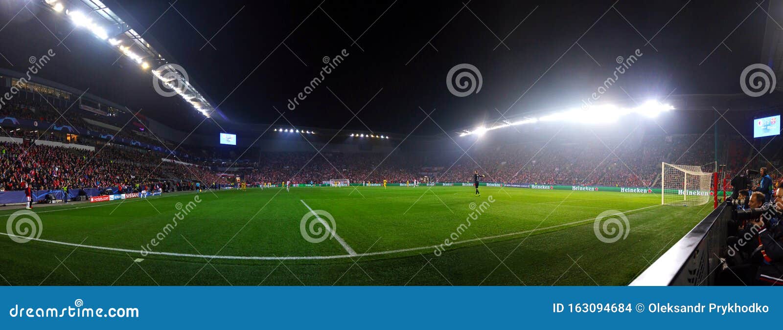 Inside Slavia Prague's stadium