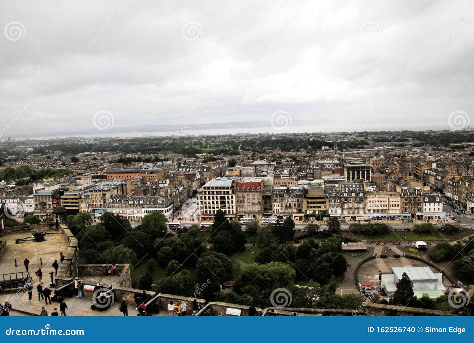 a panoramic view of edinburgh in scotland