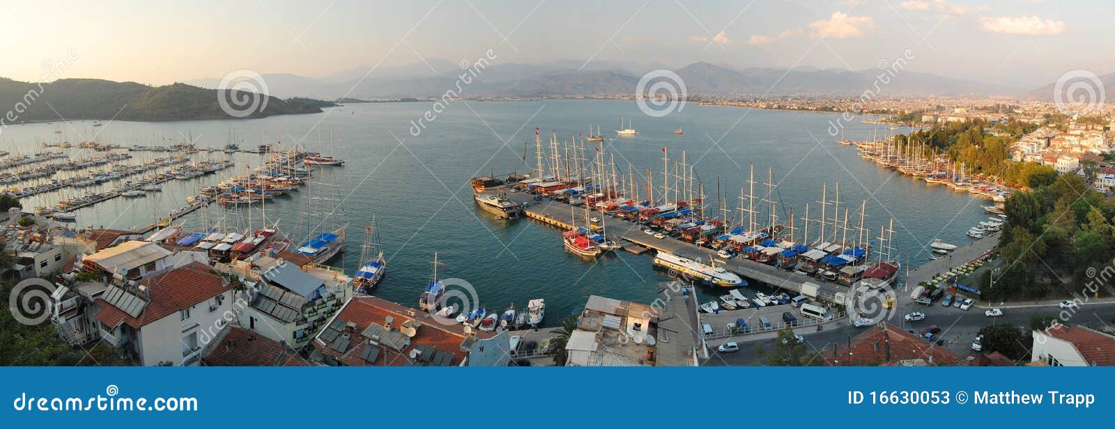 Panoramic View of Fethiye, Turkey in the Afternoon Stock Image Image
