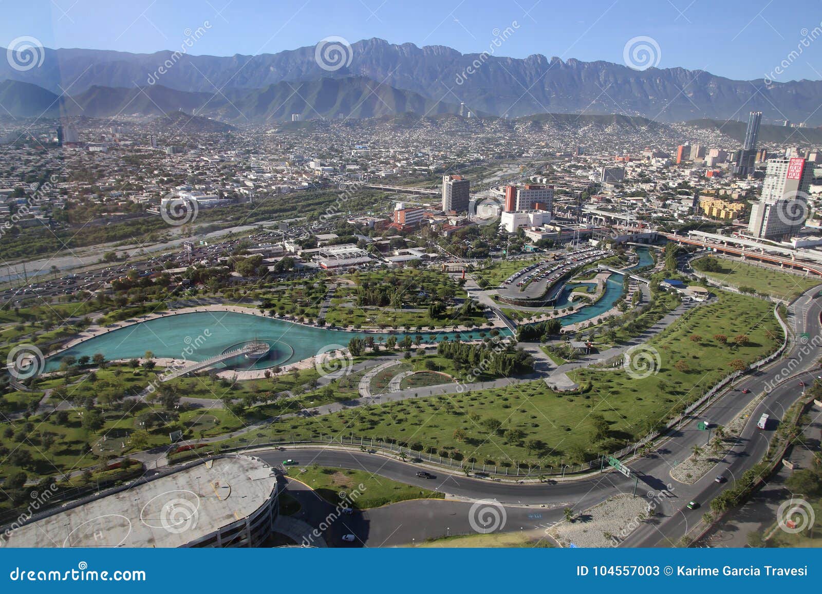 panoramic view of fundidora park in monterrey, mexico