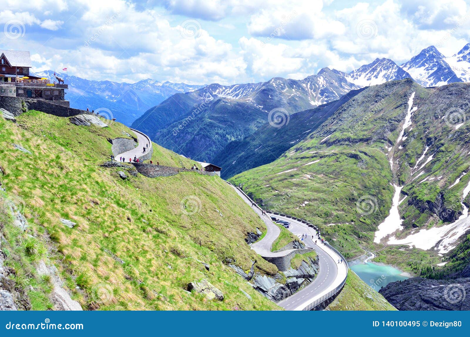 A Panoramic View of Grossglockner High Alpine Road Stock Image Image