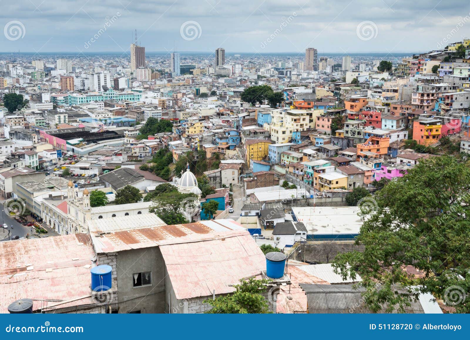 panoramic view of guayaquil , ecuador