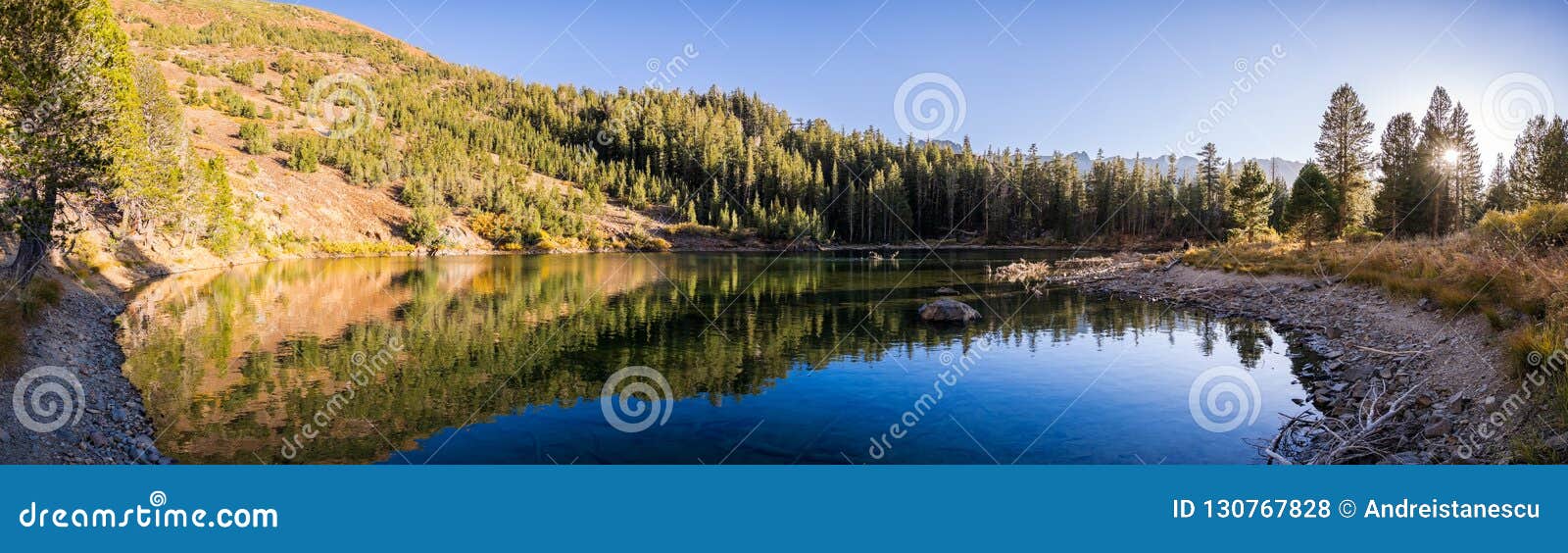 Panoramic View of Heart Lake in the Mammoth Lakes Area Stock Photo ...