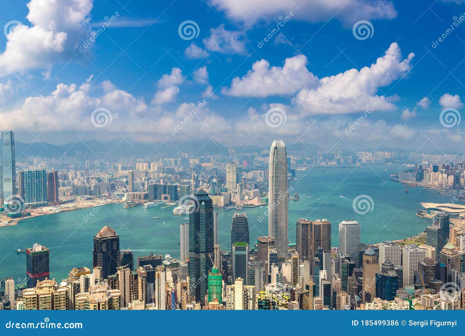 Panoramic View of Hong Kong Editorial Photo - Image of architecture