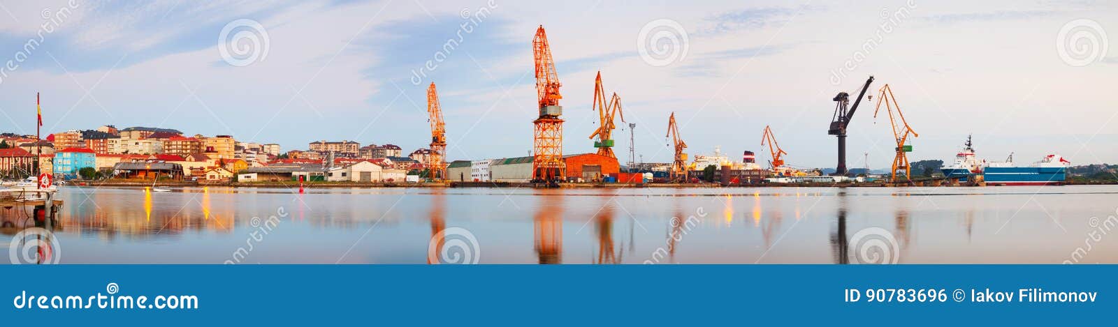 panoramic view of industrial port