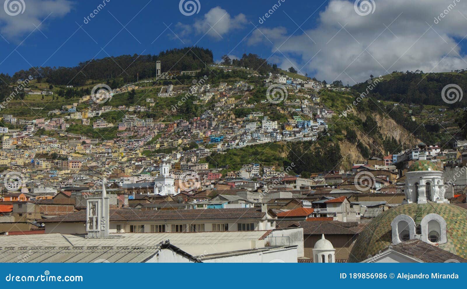 panoramic view of la colmena neighborhood near the historic center of quito