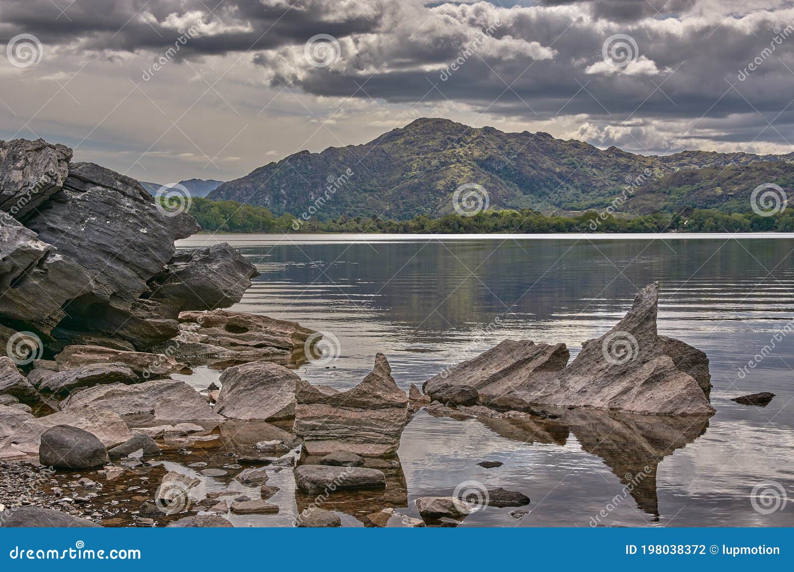 Panoramic View of the Lough Leane at the Ring of Kerry in Ireland ...