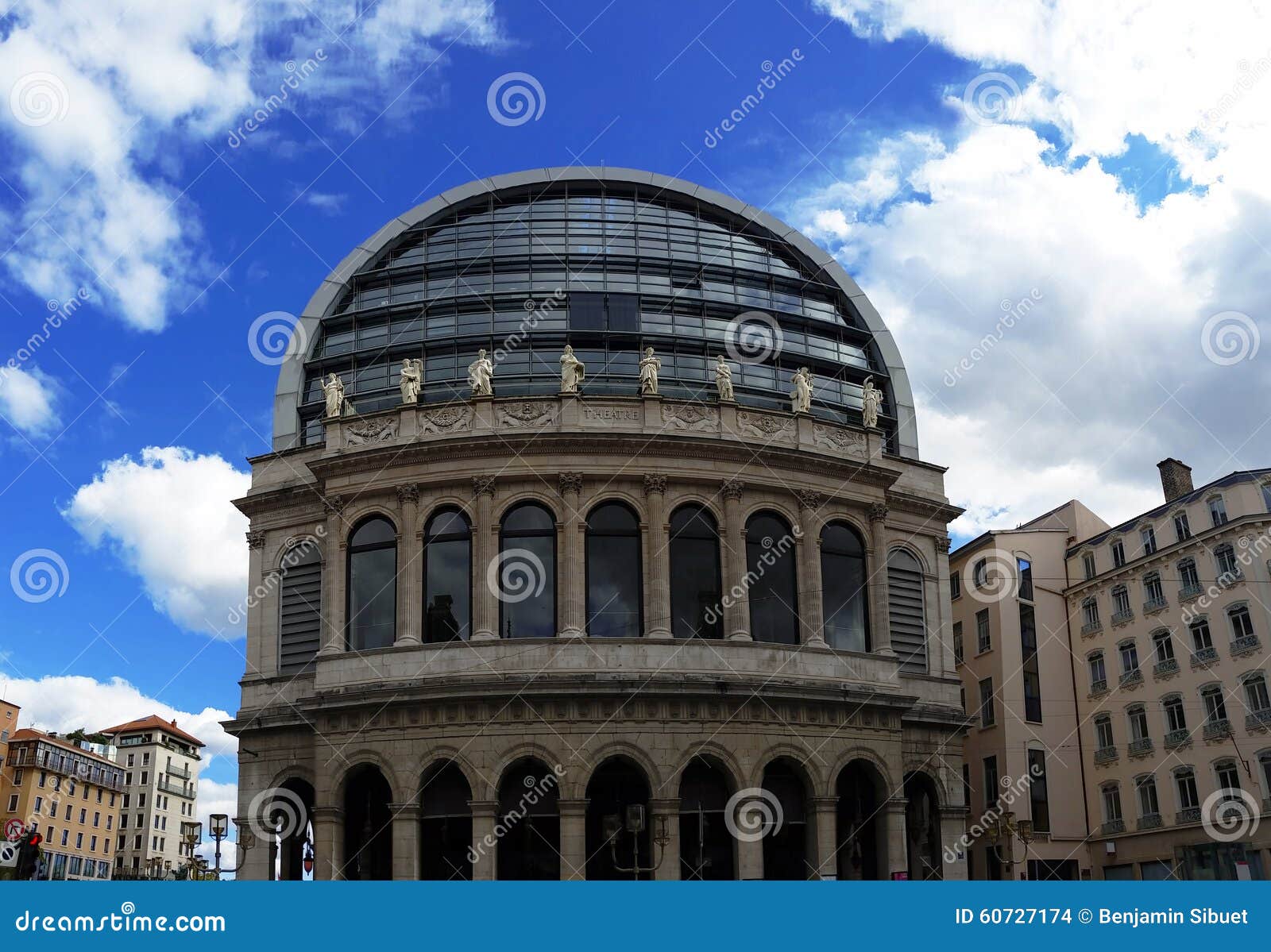 panoramic view of lyon opera