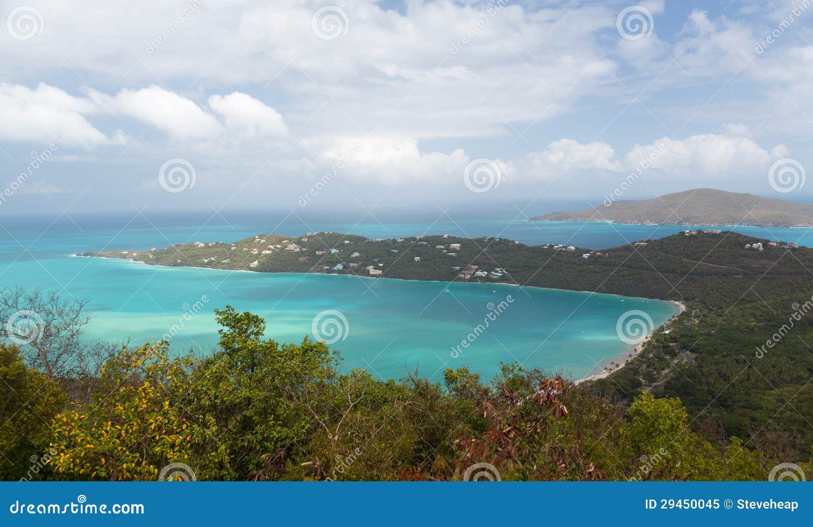 Panoramic View of Magens Bay Stock Image Image of blue, beautiful