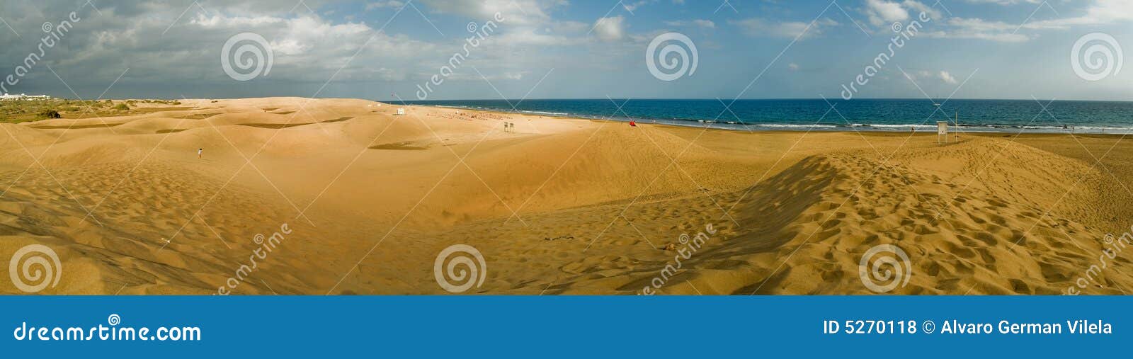 panoramic view maspalomas beach. canarias, spain