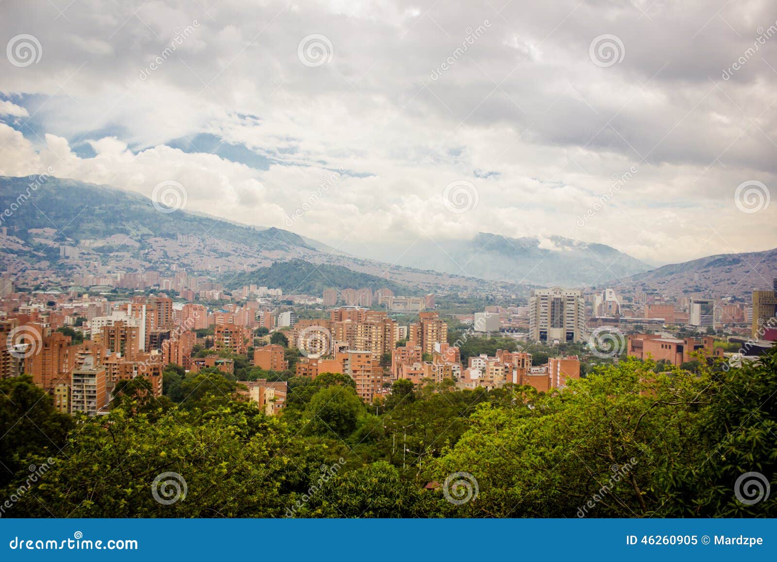 panoramic view of medellin colombia, valley