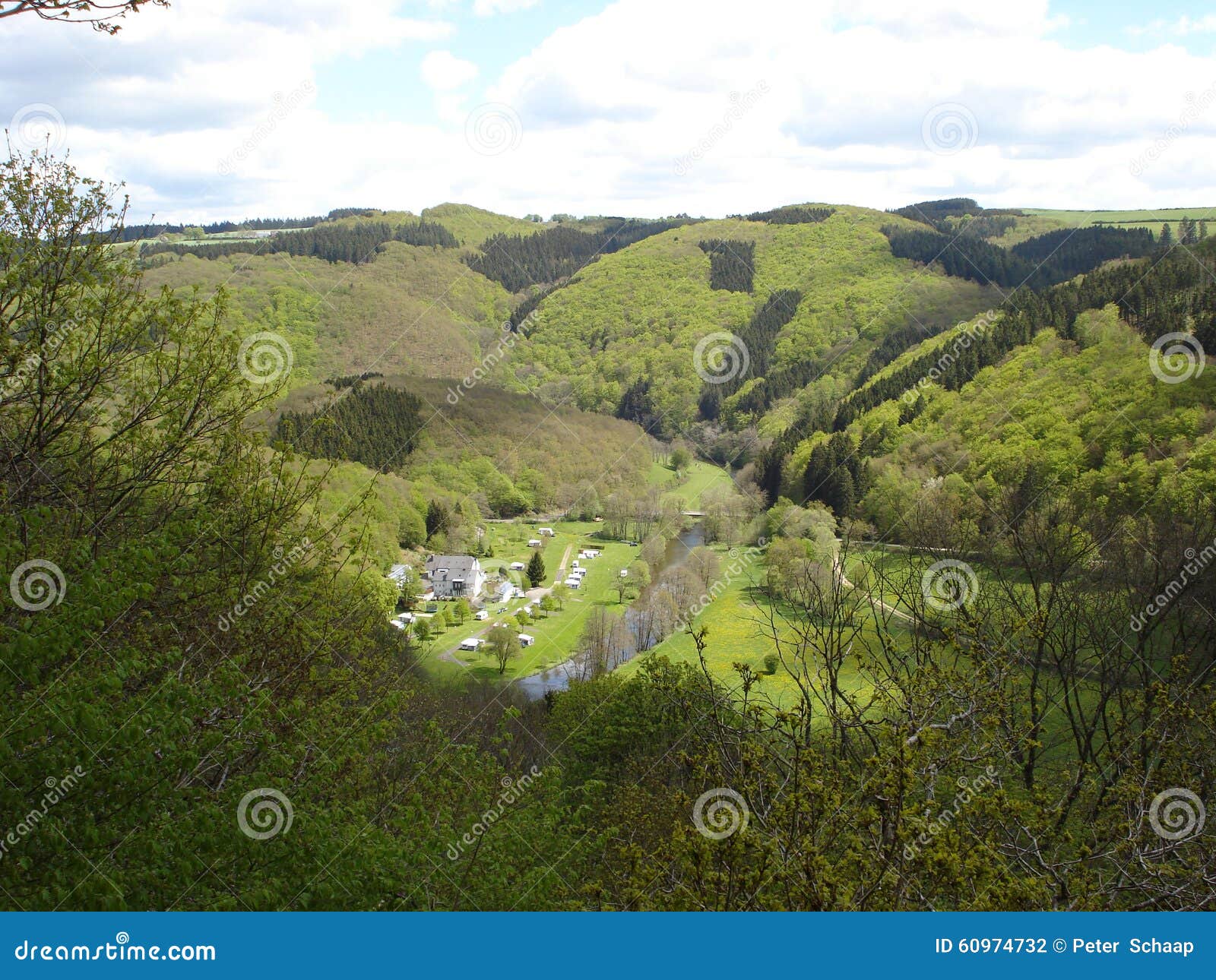 A Panoramic View of Mountains in Luxembourg Stock Photo Image of high, outdoor 60974732