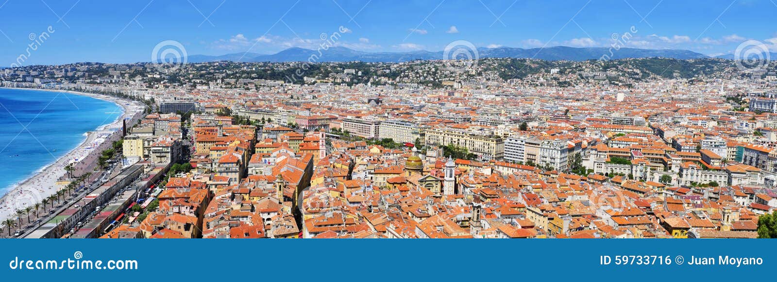 panoramic view of nice, france