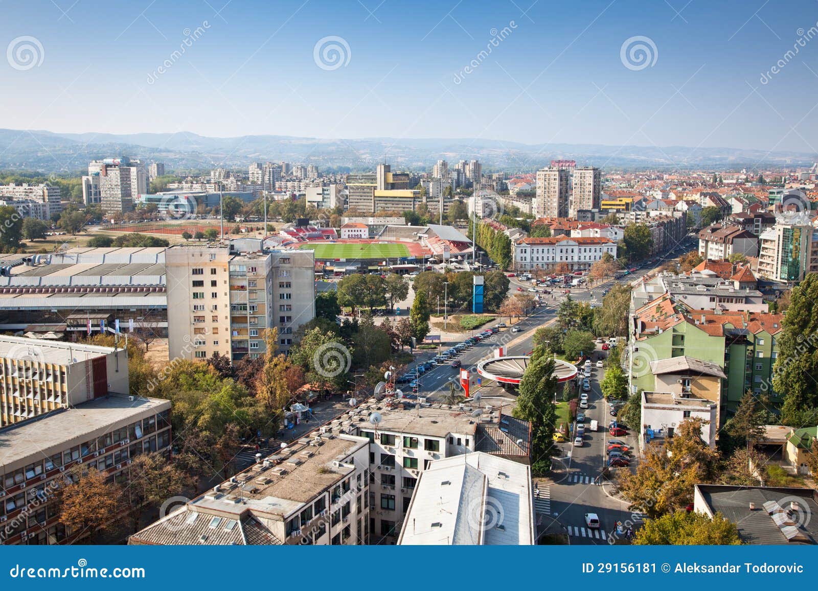 panoramic view of novi sad, serbia