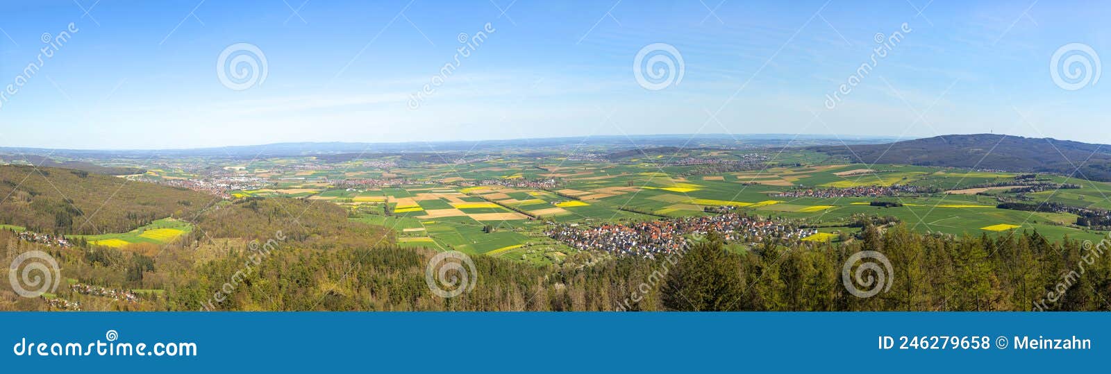 Panoramic View from Observation Tower in Butzbach, Germany,Wetterau ...