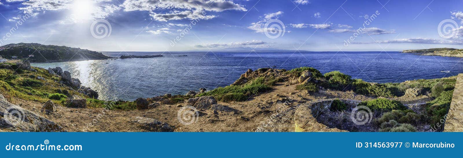 panoramic view over the sea, santa teresa gallura, sardinia, italy