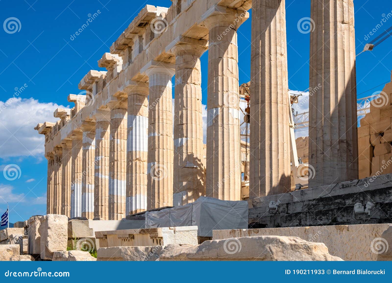 Panoramic View Of Parthenon - Temple Of Goddess Athena - Within Ancient ...