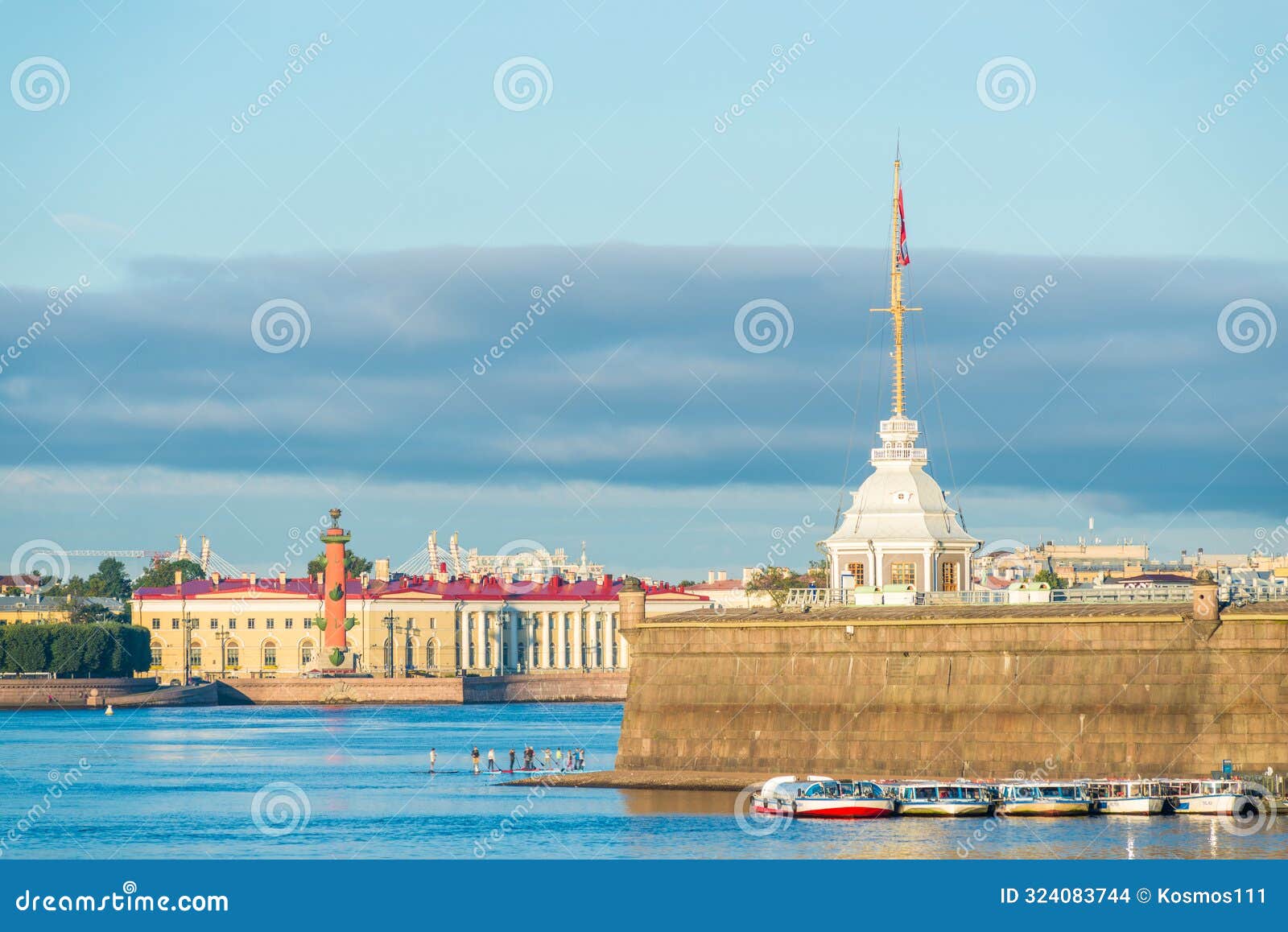 panoramic view of the peter and paul fortress in the city of st. petersburg