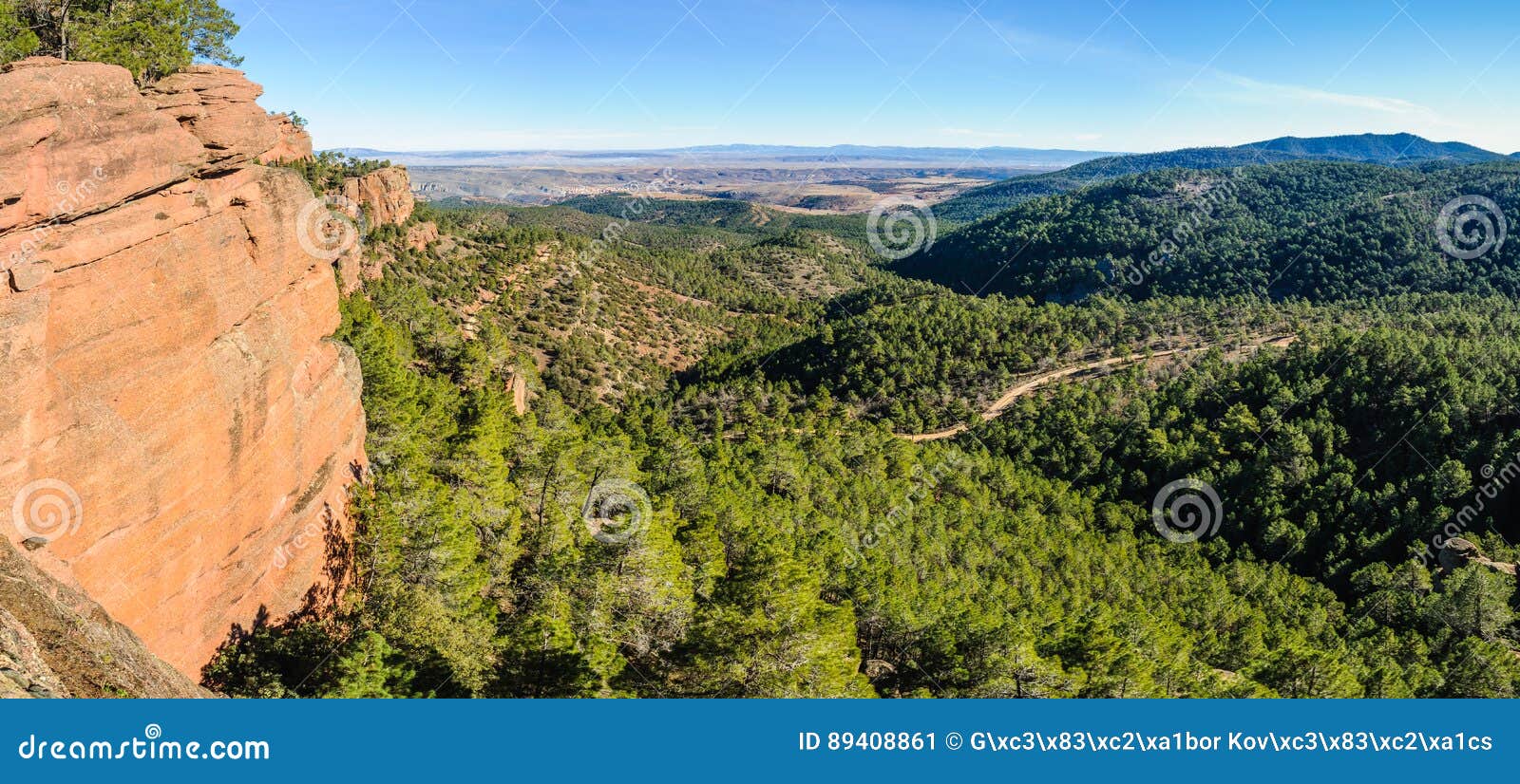 panoramic view in pinares del rodeno natural park, spain