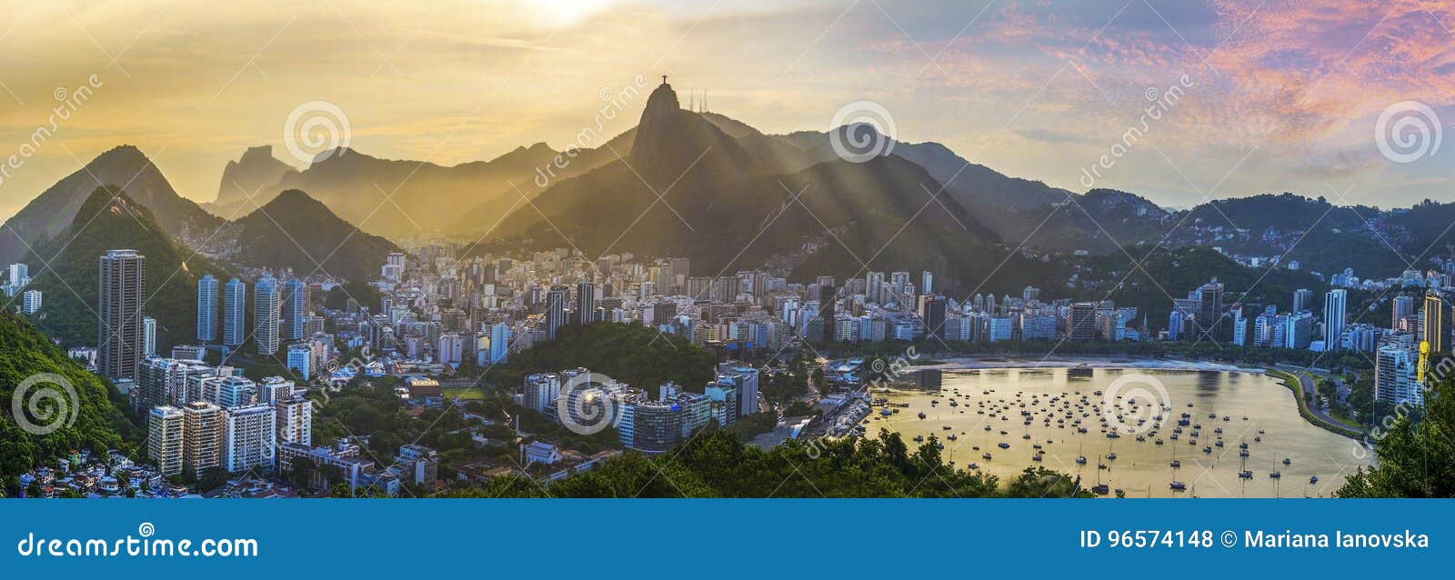 panoramic view of rio de janeiro, brazil landscape