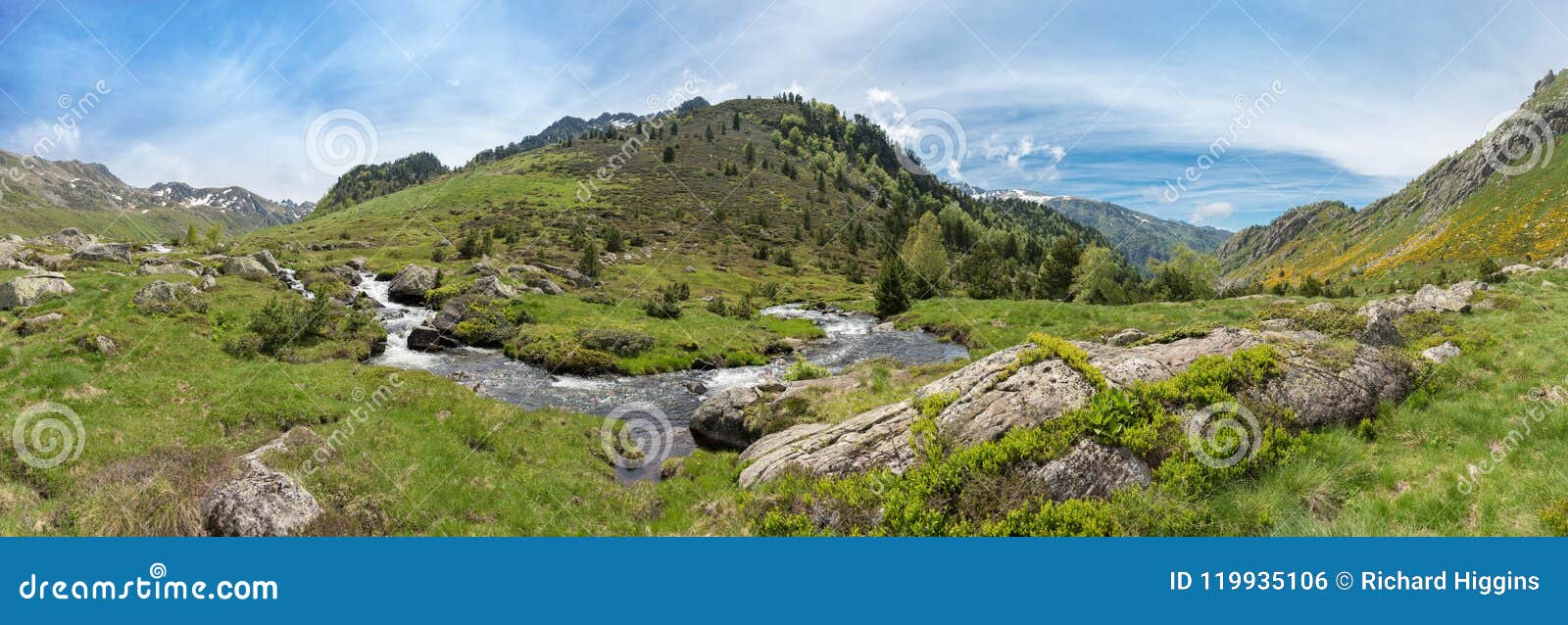 panoramic view of a section of the ruisseau le rieutort