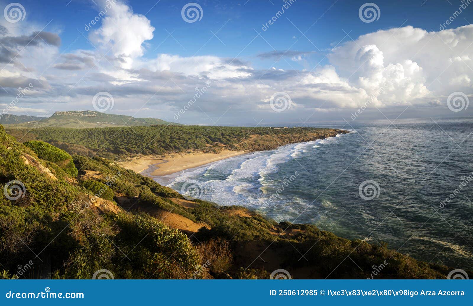 bolonia coastline panoramic view