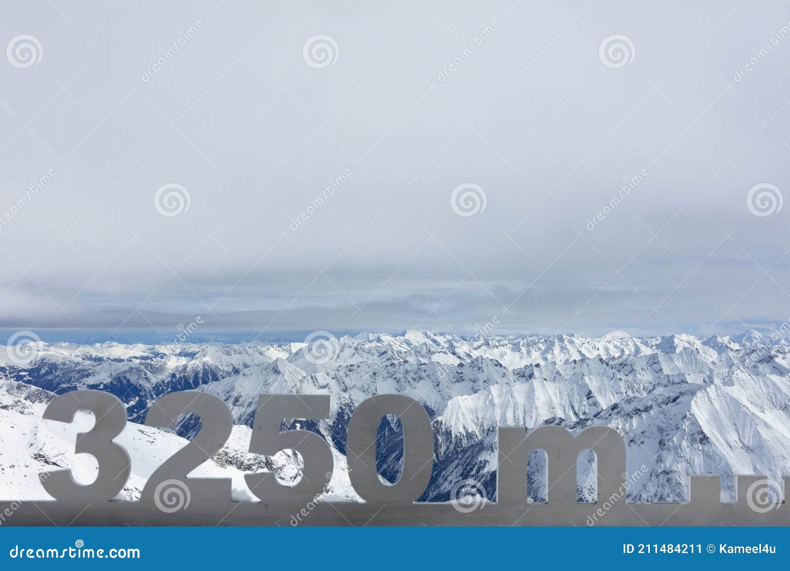 panoramic view at the surrounding mountains from the hintertux glacier