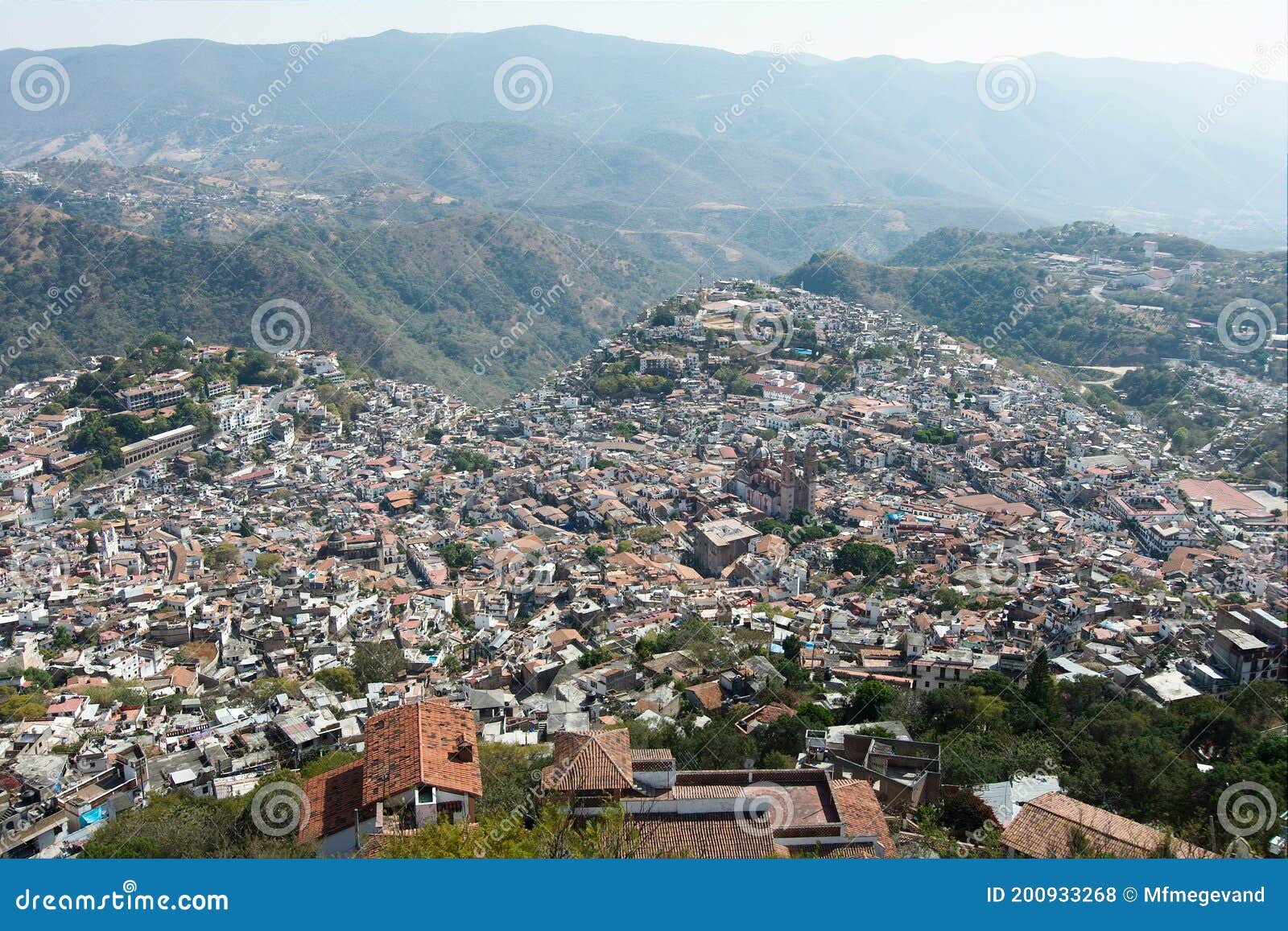 panoramic view of taxco de alarcon, mexico