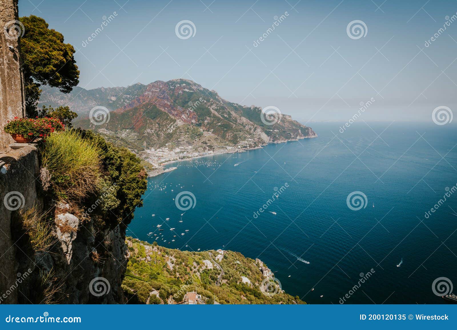 panoramic view of the terrazza dell' infinito ravello in italy