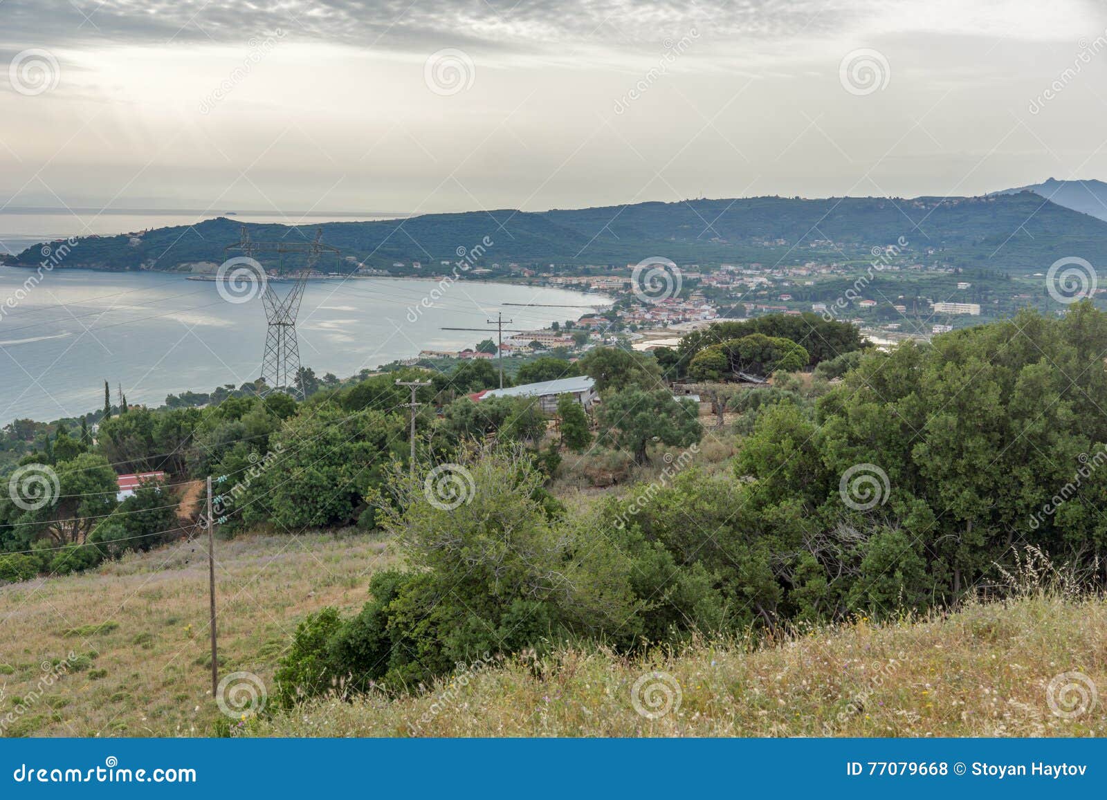 panoramic view to alikanas, zakynthos island