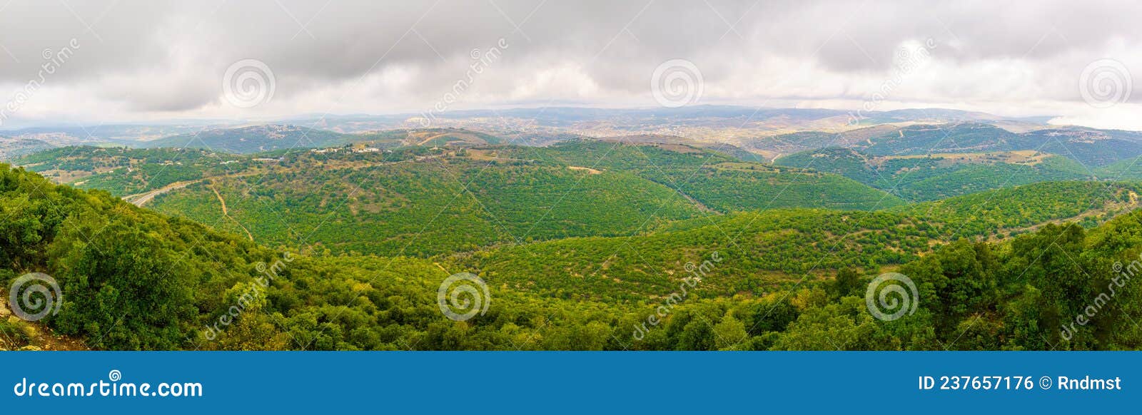 panoramic view of the upper galilee, at winter