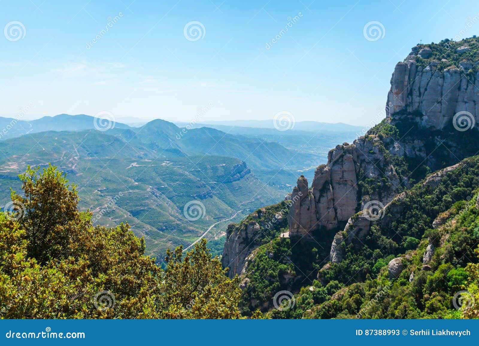 Views of the Valley from the of Montserrat. Near Barcelona, Spain. Stock Image Image of jeroni, climb: 87388993