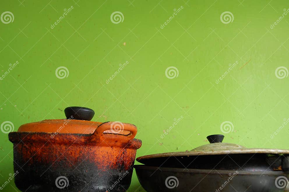 Pans kitchen stock photo. Image of appetite, black, home 10909994