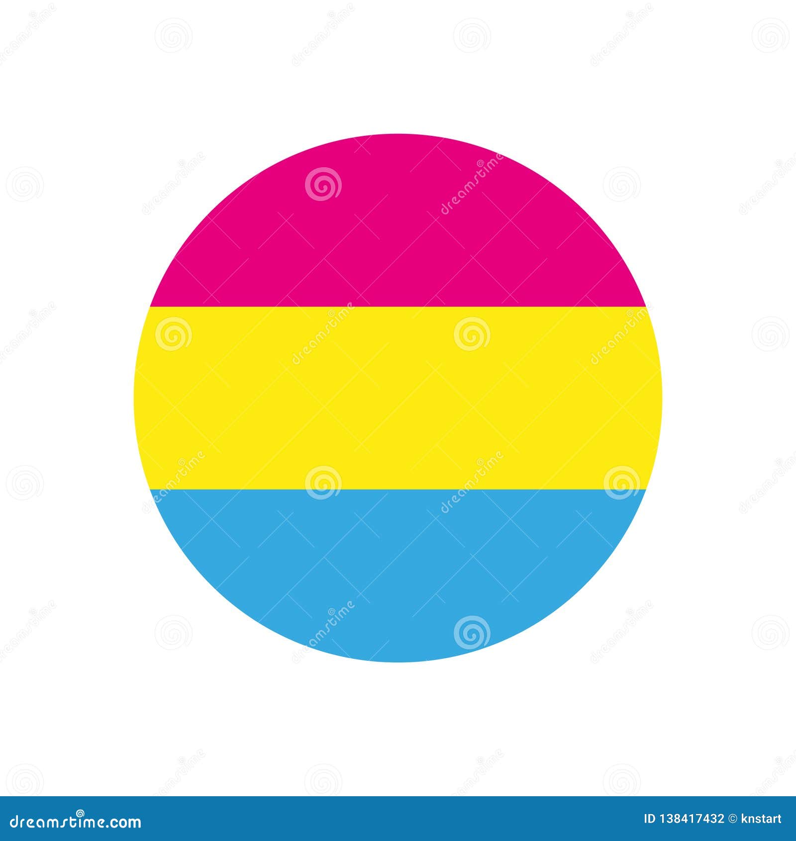 Pansexual Movement Lgbt Symbol Color Flag Sexual Minorities Gays And Lesbians Stock