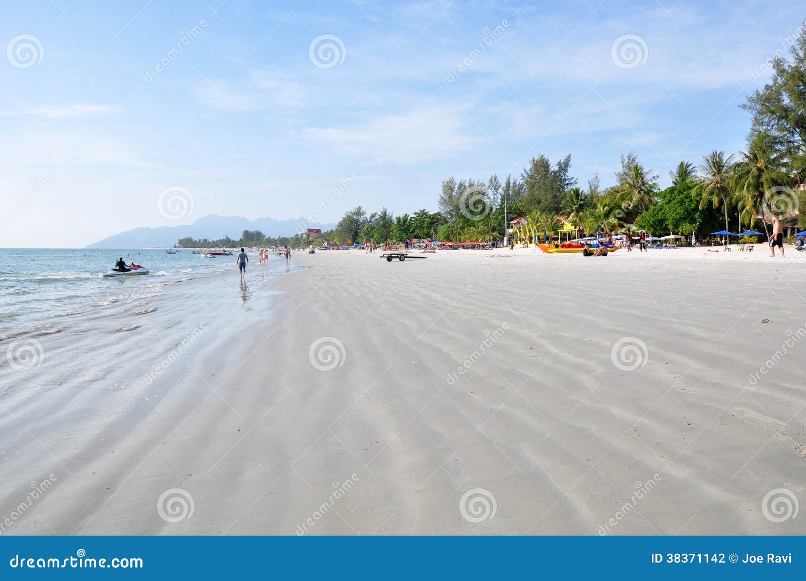 Pantai Cenang Beach Stock Photo Image Of Tourism Honeymoon 38371142