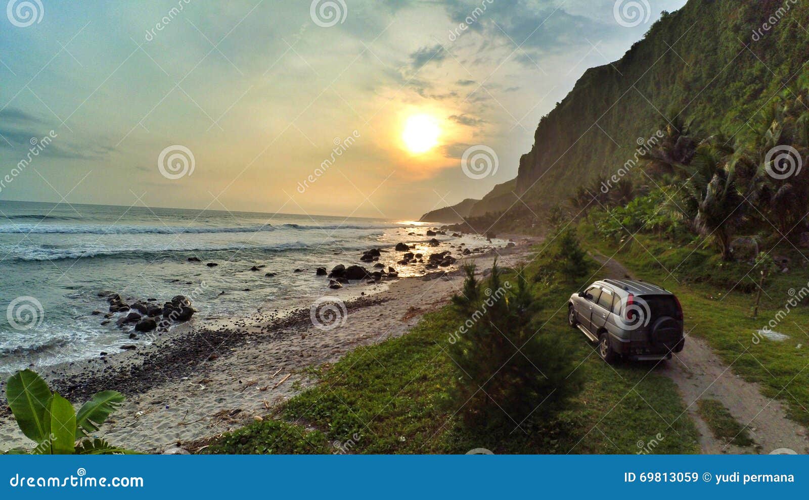 Pantai Menganti Jawa Tengah Indonesia Stock Photo 69813059