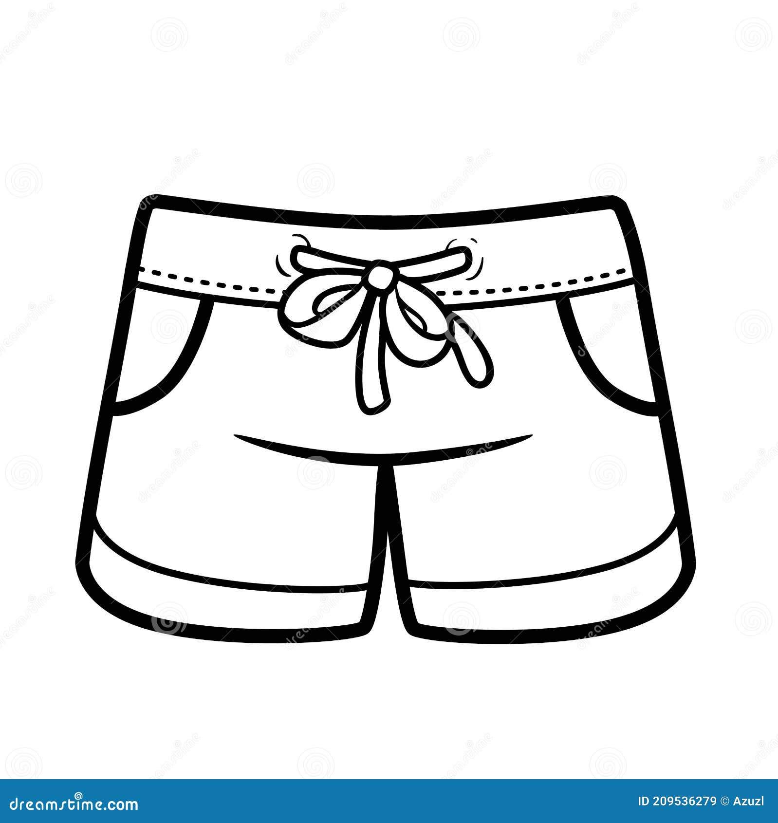 Pantalones Cortos Deportivos Para Niñas Delinean Para Colorear En Blanco  Stock de ilustración - Ilustración de jersey, ropa: 209536279