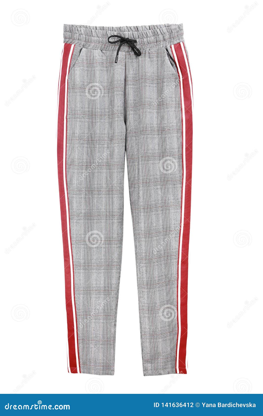 Pantalones a Cuadros Grises De Moda Para Mujer Foto - Imagen de oficina, estilo: 141636412