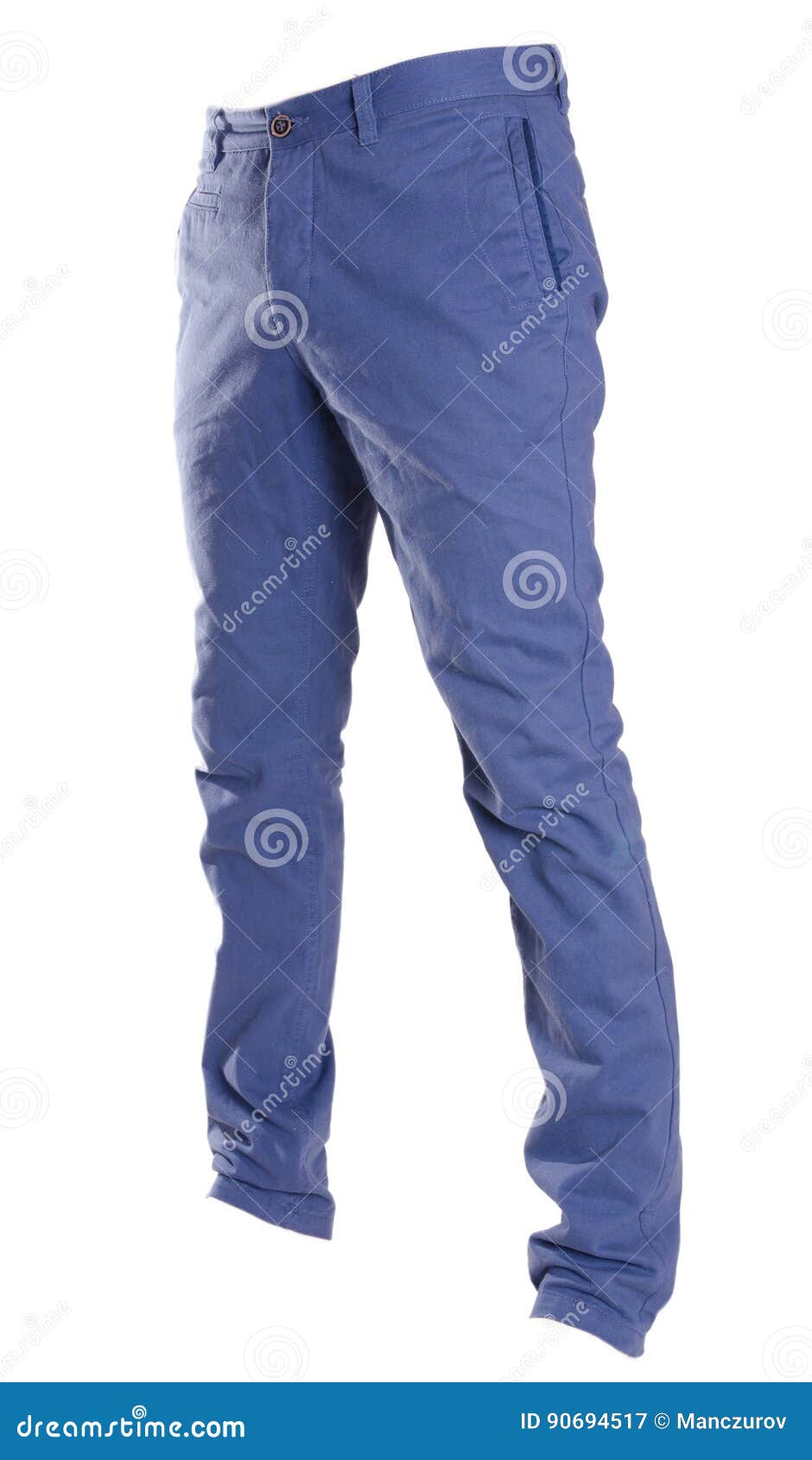 Pantalones De Los Tipos De Tela De Algodón Aislados En El Blanco, Estilo De  La Moda Del Fantasma De La Fotografía, Azul Imagen de archivo - Imagen de  azul, departamento: 90694517