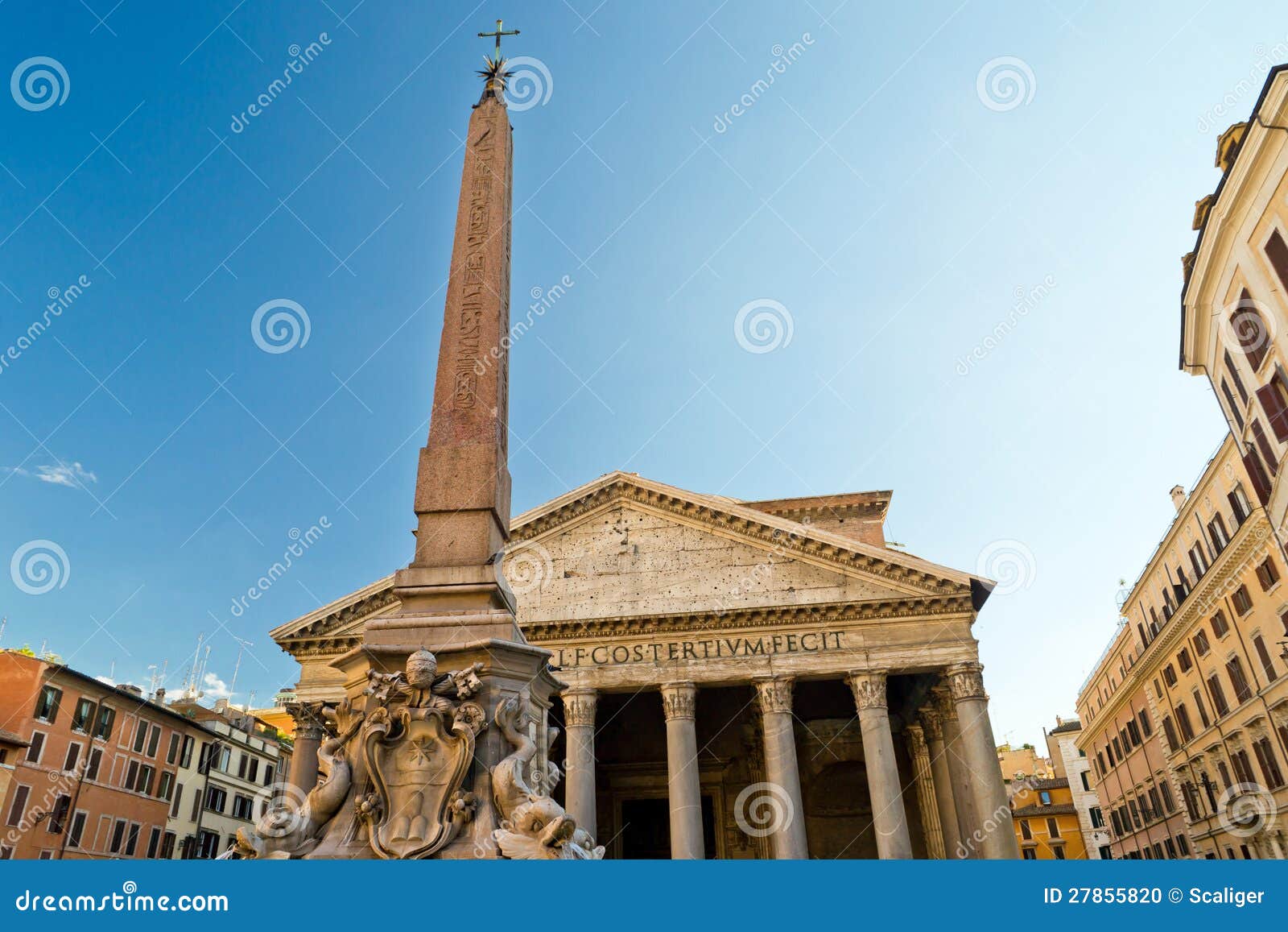 The Pantheon And Ancient Egyptian Obelisk In Rome Stock Photo Image