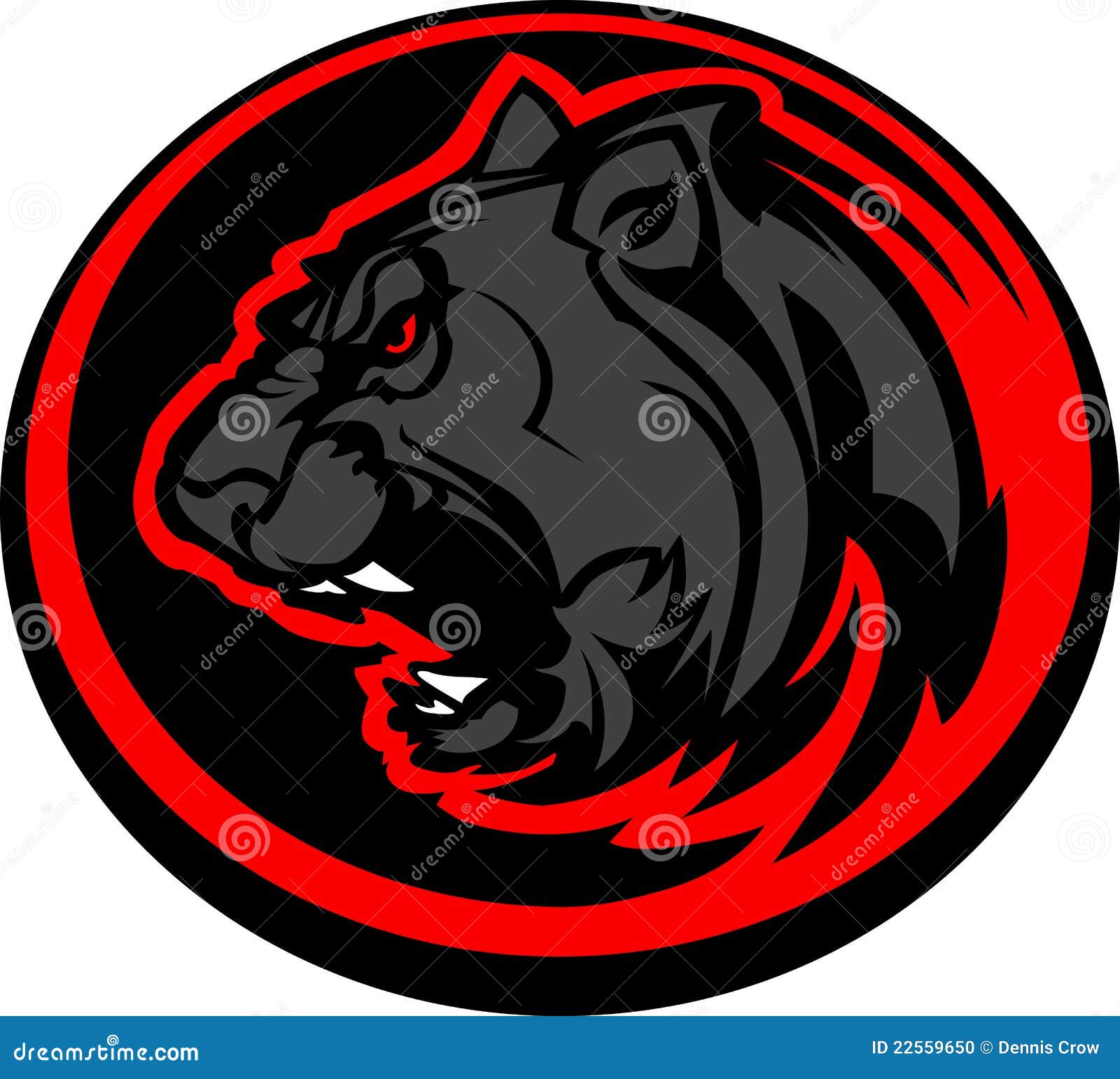 Panther Mascot Head Graphic Stock Vector - Illustration of sports, cats ...
