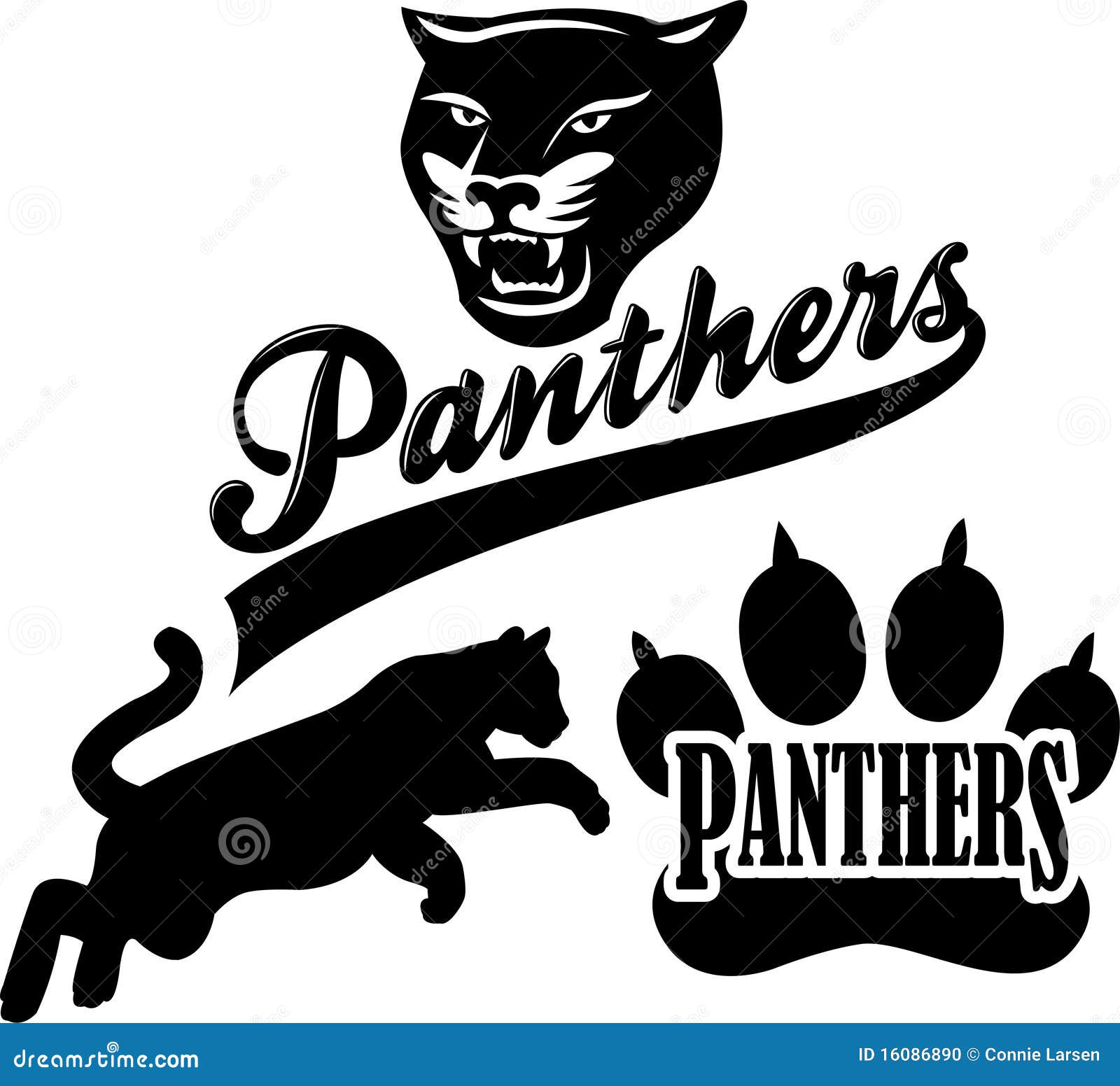 Panther Team Mascot/eps stock vector. Image of print - 16086890