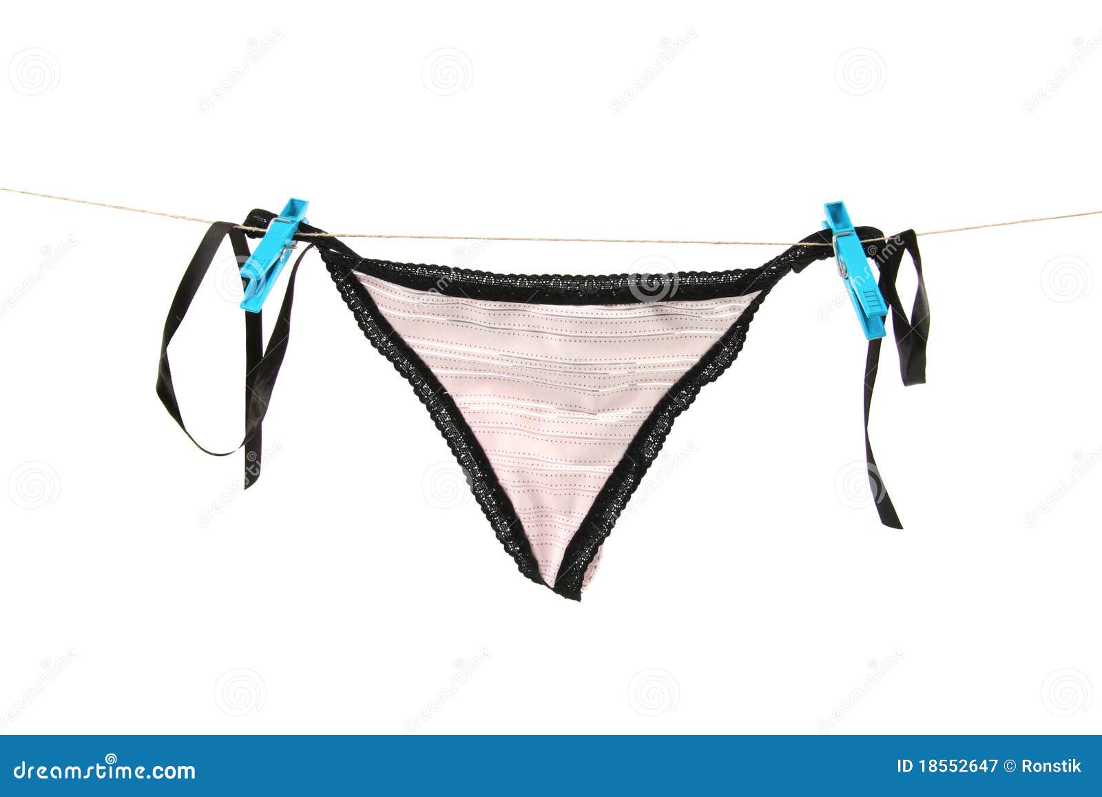 Panties on a clothes line stock image. Image of line 18552647