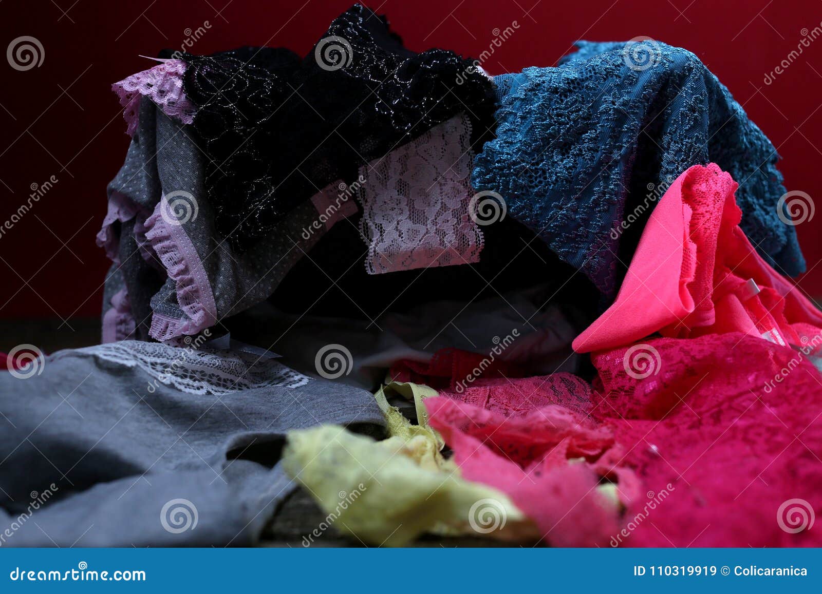 Panties on the floor stock image. Image of pink, shop 110319919