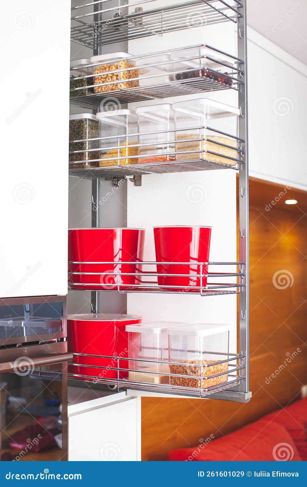 Order in the Kitchen. Storage System. Stock Image Image of