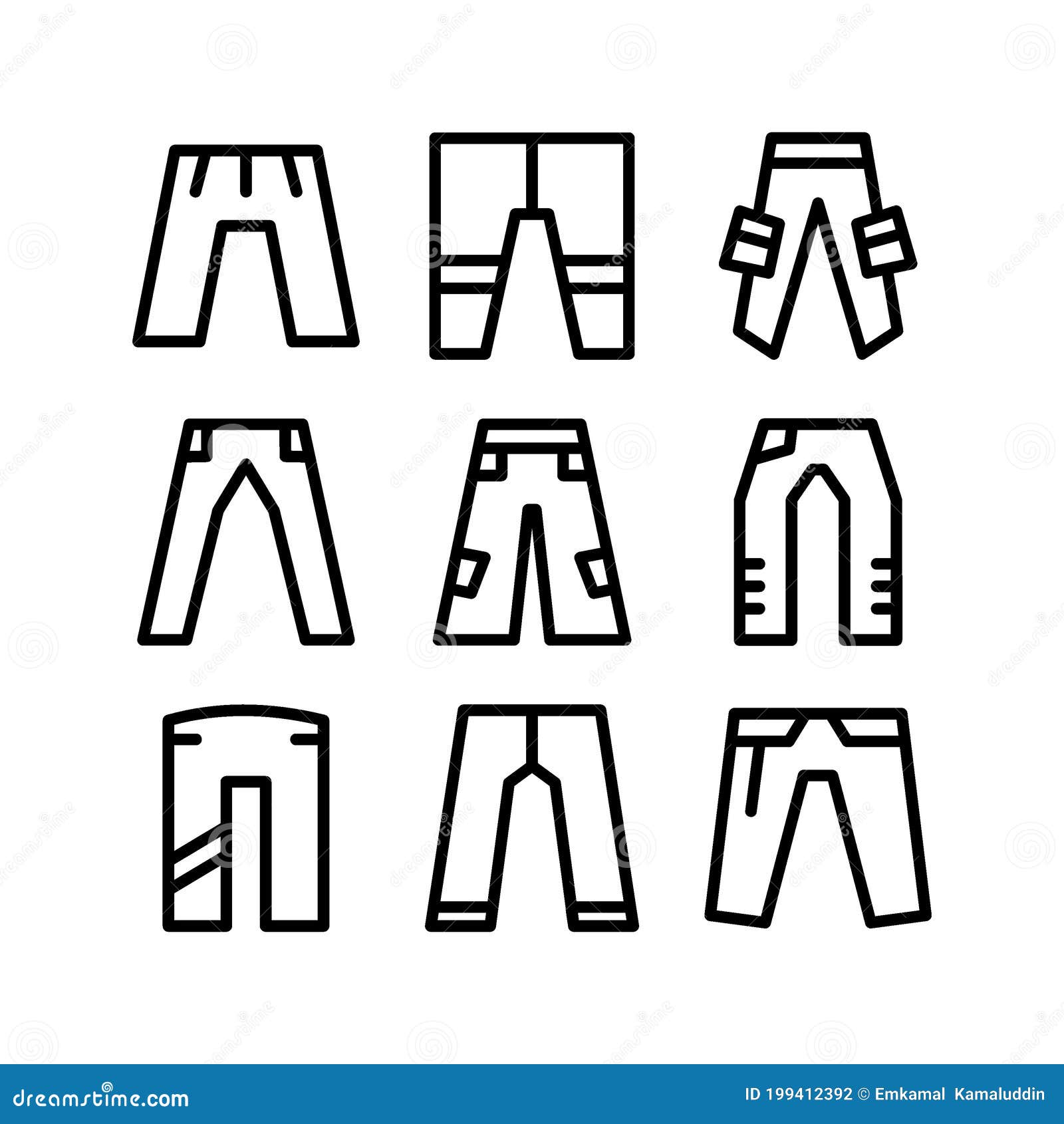 Pants Icon or Logo Isolated Sign Symbol Vector Illustration Stock ...