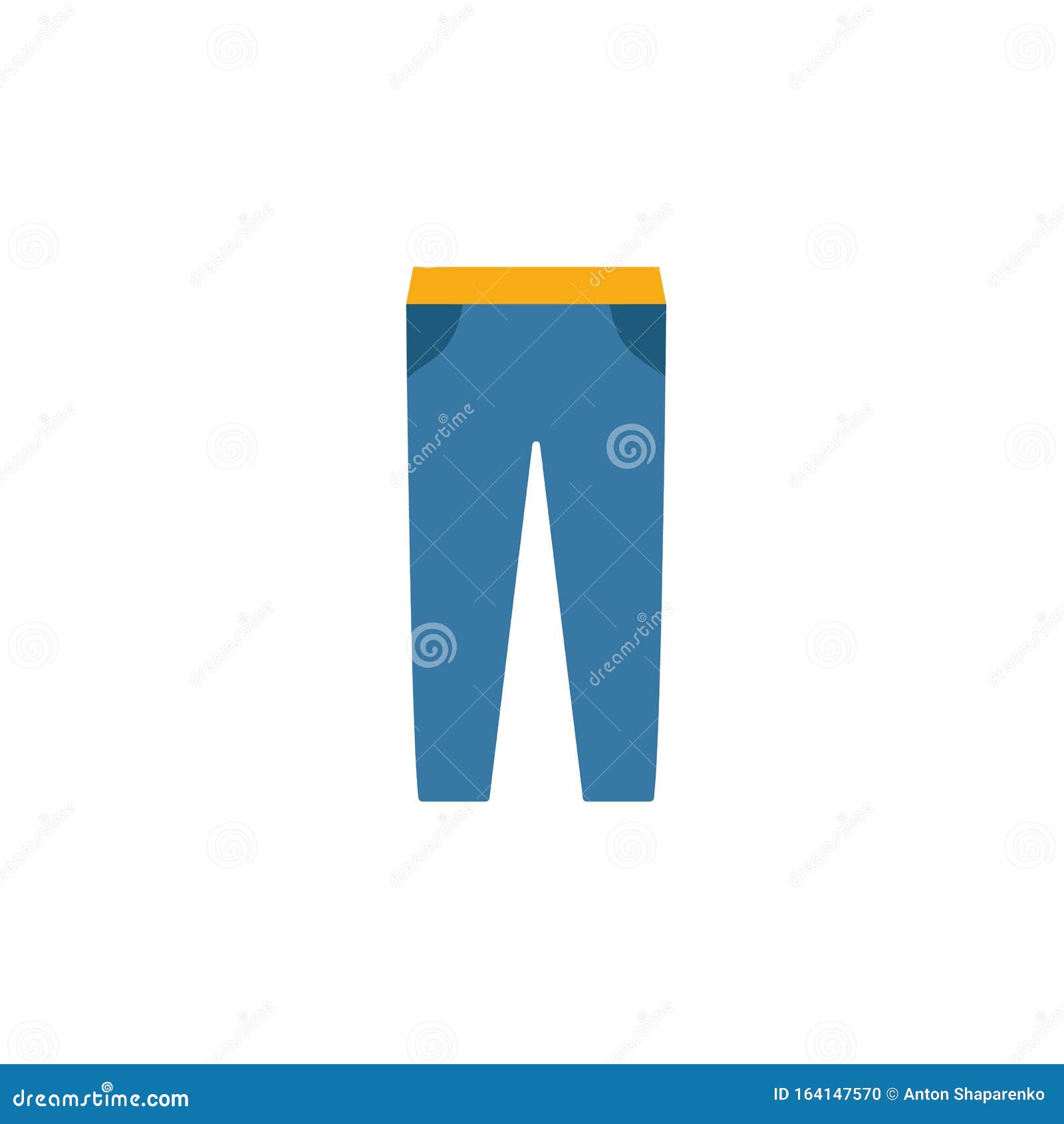 Pants Icon. Simple Flat Element from Clothes Collection Stock ...