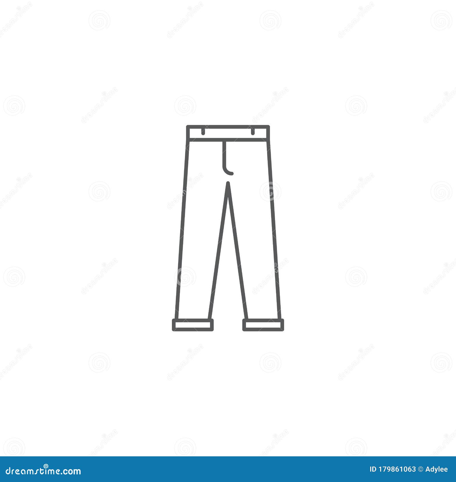 Pants Trousers Vector Icon Symbol Isolated on White Background Stock ...